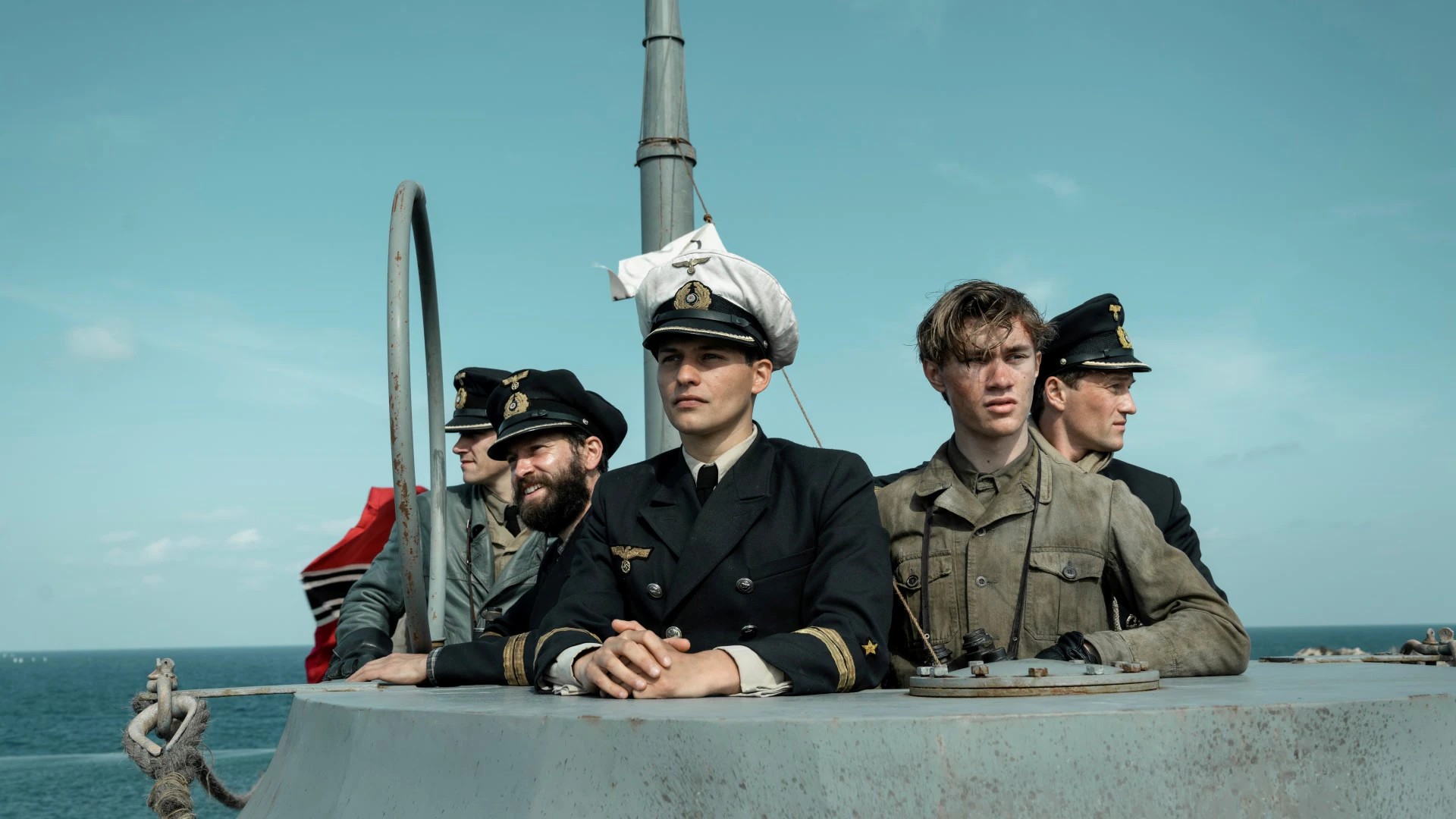 Konstantin Gries, Franz Dinda, Maximilian Gehrlinger, Artjom Gilz, and Alessandro Schuster in A Real Submarine Man (2022)