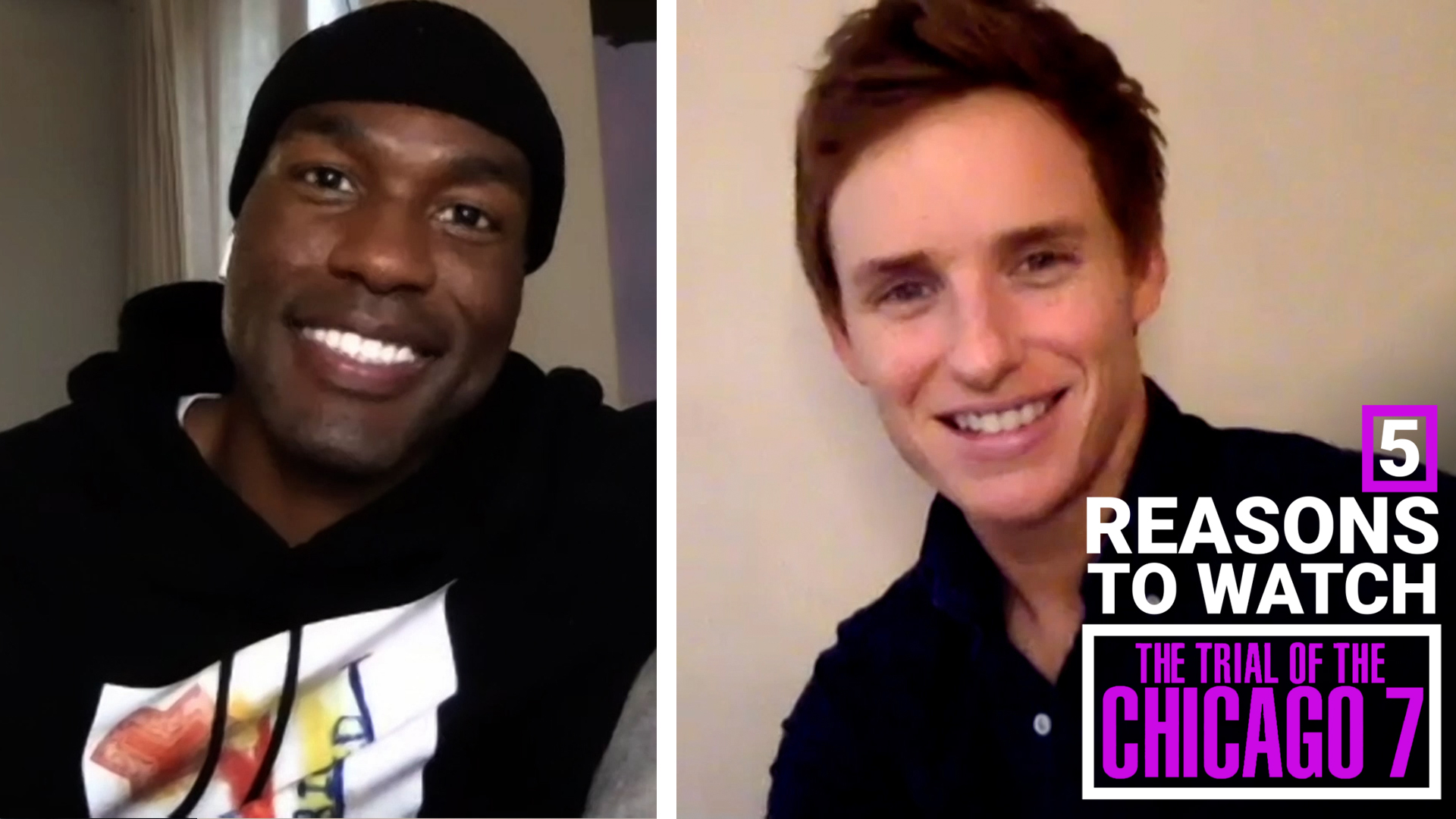 Eddie Redmayne and Yahya Abdul-Mateen II in What to Watch (2020)