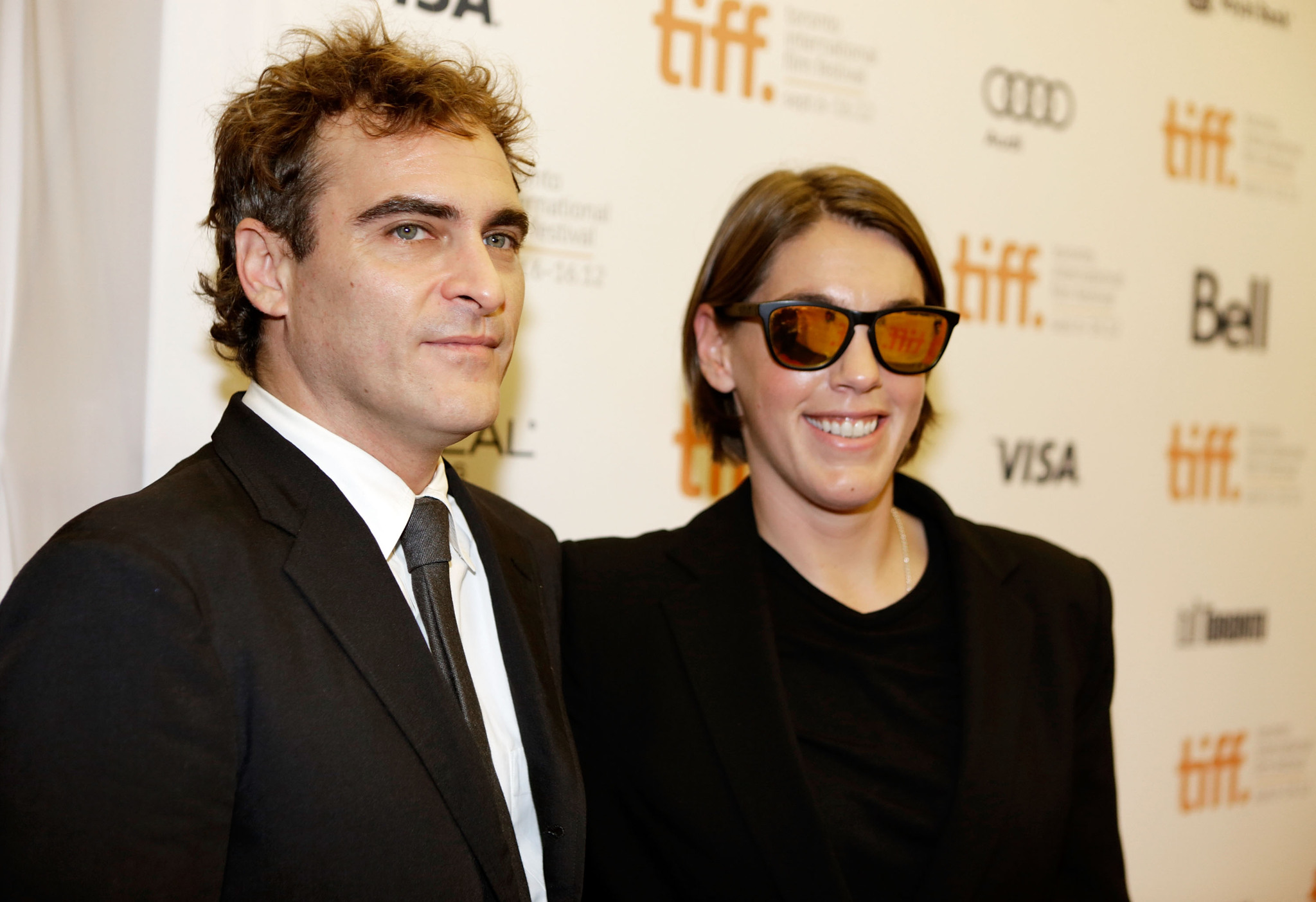 Joaquin Phoenix and Megan Ellison at an event for The Master (2012)