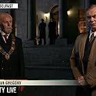 Gerry Cannon as Hugh O'Doherty and William Morgan as Jonathan Gregory. Treaty Live, RTÉ One.