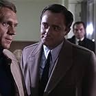 Steve McQueen, Robert Vaughn, and Don Gordon in Bullitt (1968)