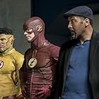 Jesse L. Martin, Grant Gustin, and Keiynan Lonsdale in The Flash (2014)