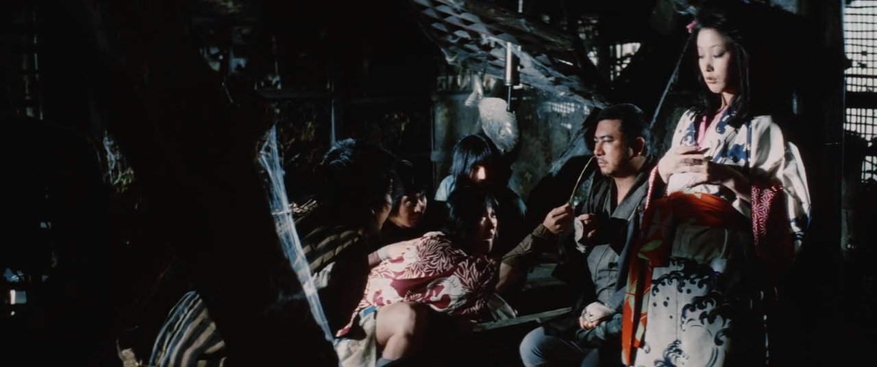 Shintarô Katsu, Shirô Kishibe, Osamu Sakai, and Rie Yokoyama in Zatoichi's Conspiracy (1973)