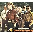 Steve Clark, Ray Corrigan, Dennis Moore, Stanley Price, Wally West, and Hank Worden in Black Market Rustlers (1943)