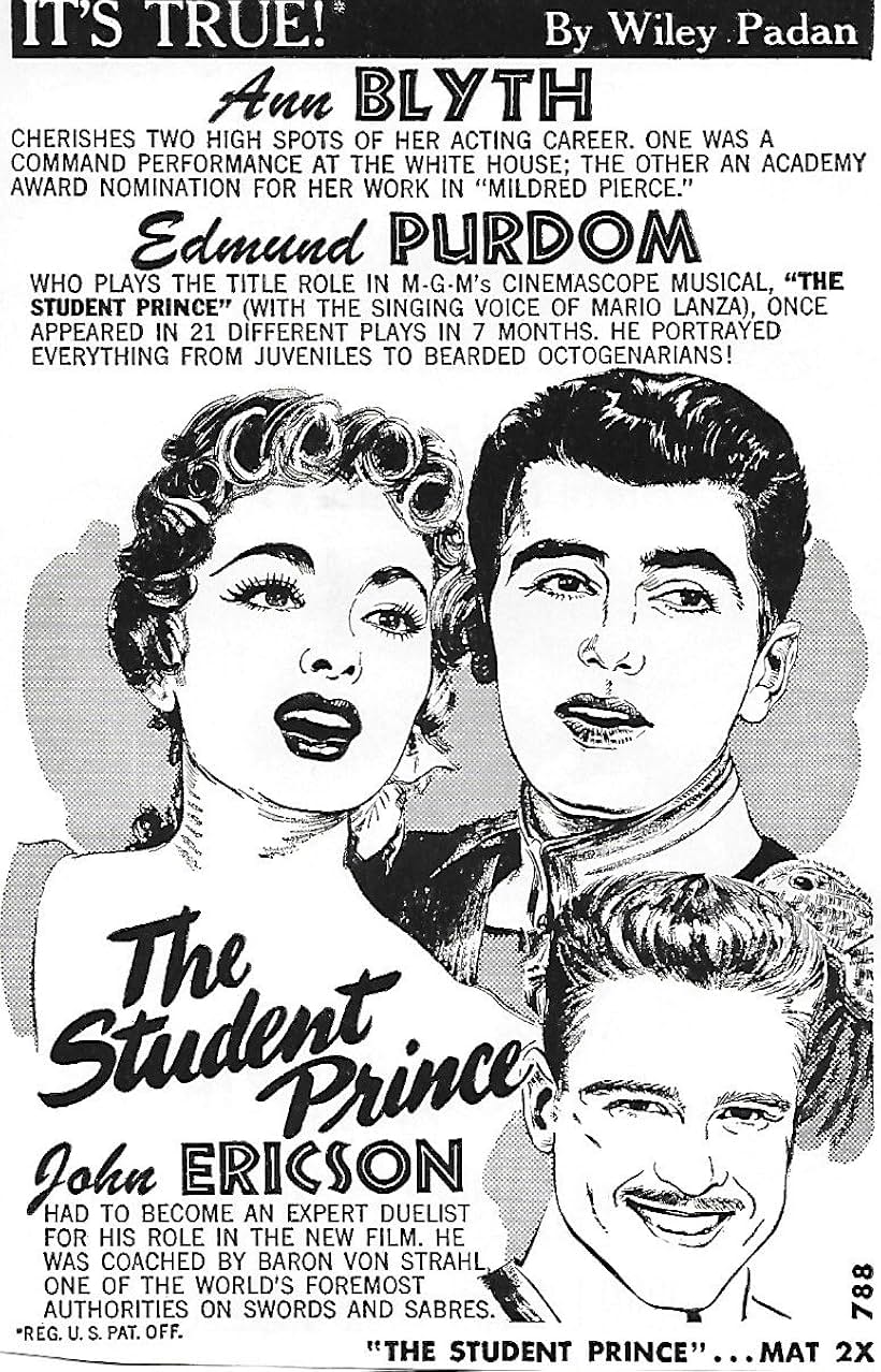 Ann Blyth, John Ericson, and Edmund Purdom in The Student Prince (1954)