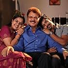 Sarath Babu, Pragathi, and Mahat Raghavendra in Back Bench Student (2013)