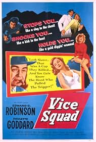 Edward G. Robinson, Paulette Goddard, K.T. Stevens, and Adam Williams in Vice Squad (1953)