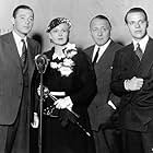 Herbert Marshall, Edmund Goulding, Ann Harding, and Louis Hayward at an event for The Flame Within (1935)