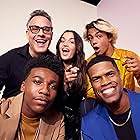 Alex Zamm, Phil Wright, Malachi Barton, Christian J. Simon, and Sophia Hammons at an event for Under Wraps 2 (2022)