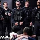 Shemar Moore, Jay Harrington, Kenny Johnson, Juan Javier Cardenas, David Lim, Victoria Hande, and Lola Su Welch in S.W.A.T. (2017)