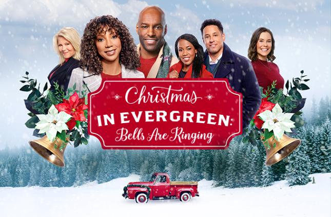 Holly Robinson Peete, Barbara Niven, Colin Lawrence, Ashley Williams, Rukiya Bernard, and Antonio Cayonne in Christmas in Evergreen: Bells Are Ringing (2020)