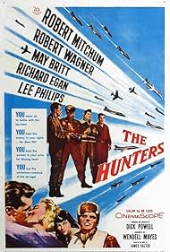 Robert Mitchum, Robert Wagner, May Britt, Richard Egan, and Lee Philips in The Hunters (1958)