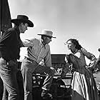 John Wayne, Howard Hawks, and Joanne Dru in Red River (1948)