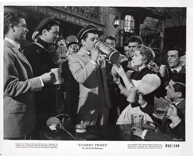 Ann Blyth, Richard Anderson, Ed Fury, Archer MacDonald, and Edmund Purdom in The Student Prince (1954)