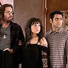 Martin Starr, Milana Vayntrub, and Kumail Nanjiani in Silicon Valley (2014)