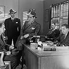 Hugh Beaumont, Paul Bryar, Frank Ferguson, and Cy Kendall in Blonde for a Day (1946)