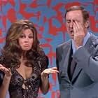 Raquel Welch, Dick Martin, and Dan Rowan in Rowan & Martin's Laugh-In (1967)