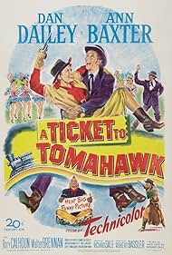 Anne Baxter, Dan Dailey, and Chief Yowlachie in A Ticket to Tomahawk (1950)