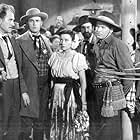 Roy Bucko, Anita Camargo, Jack Kenny, Julian Rivero, Robert Shayne, Tom Tyler, and Harry Woods in Gun to Gun (1944)