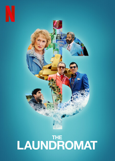 Antonio Banderas, Gary Oldman, Meryl Streep, David Schwimmer, and Jeffrey Wright in The Laundromat (2019)