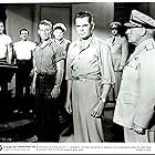 Glenn Ford, Henry O'Neill, Jerry Paris, Joe Sawyer, and Kenneth Tobey in The Flying Missile (1950)