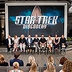 Jason Isaacs, James Frain, Akiva Goldsman, Aaron Harberts, Alex Kurtzman, Mary Chieffo, Trae Patton, Heather Kadin, and Sonequa Martin-Green at an event for Star Trek: Discovery (2017)