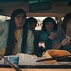 Finn Wolfhard, Charlie Heaton, Noah Schnapp, and Eduardo Franco in Chapter Eight: Papa (2022)