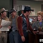 Gary Clarke, James Drury, Doug McClure, and Pippa Scott in The Virginian (1962)