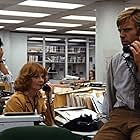 Dustin Hoffman, Robert Redford, and Penny Fuller in All the President's Men (1976)