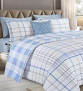 Elegant Comfort 8-Piece Lodge Plaid Reversible Comforter Set - All Season Bed in a Bag, 4-Piece S...