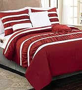 Elegant Comfort 12-Piece Bed-in-a-Bag, Isabella Pleated Ruched Ruffled Comforter Set, 6-Piece She...