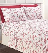 Elegant Comfort Luxury Soft Bed Sheets Cardinal Pattern - 1500 Premium Hotel Quality Microfiber S...