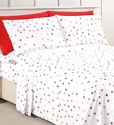 Elegant Comfort Luxury Soft Bed Sheets Heart Pattern - 1500 Premium Hotel Quality Microfiber Soft...