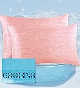 Elegant Comfort Premium Cooling Pillowcase Set for Hot Sleepers, 2-Piece Luxury Arc-Chill Pillowc...