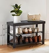 shoe rack bench black