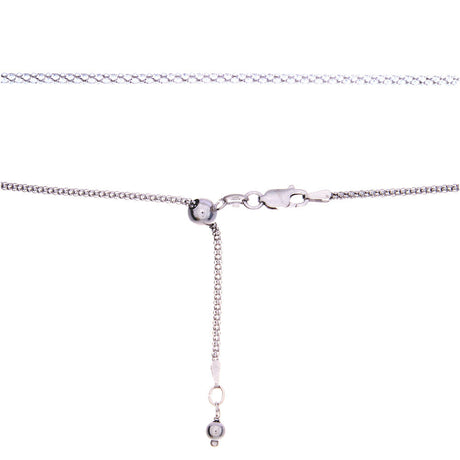 22" Adjustable Sterling Silver Popcorn Chain - Magick Magick.com