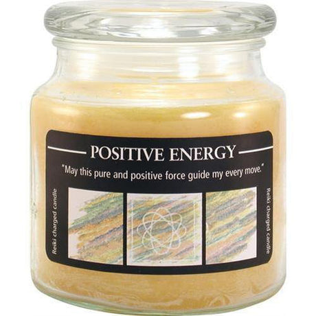 16 oz Reiki Charged Herbal Jar Candle - Positive Energy - Magick Magick.com