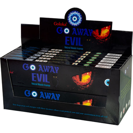 Goloka Incense 15 grams - Go Away Evil (Pack of 12) - Magick Magick.com