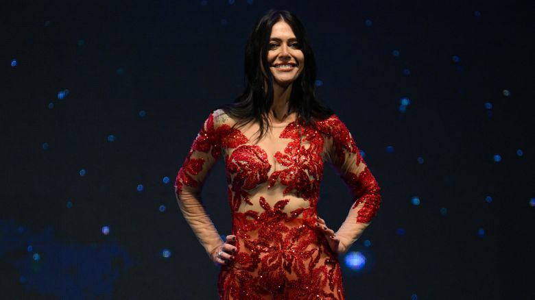 Miss Universe Buenos Aires 2024 Alejandra Rodriguez competes during the final of the Miss Universe Argentina beauty contest in Buenos Aires on May 25, 2024. Alejandra Rodriguez, a 60-year-old lawyer, has become the first to win a Miss Universe franchise contest at the age of 60, managing to qualify for the Top 15 of Miss Universe Argentina. The winner was the representative of the province of Cordoba, Magaly Benejam, 29, who will represent Argentina in Miss Universe International 2024 to be held in Mexico next September.