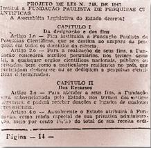 Projeto de Lei 248/47, de autoria do deputado Caio Prado Júnior, visando à regulamentação do Artigo 123 da Constituição Estadual de 1947 