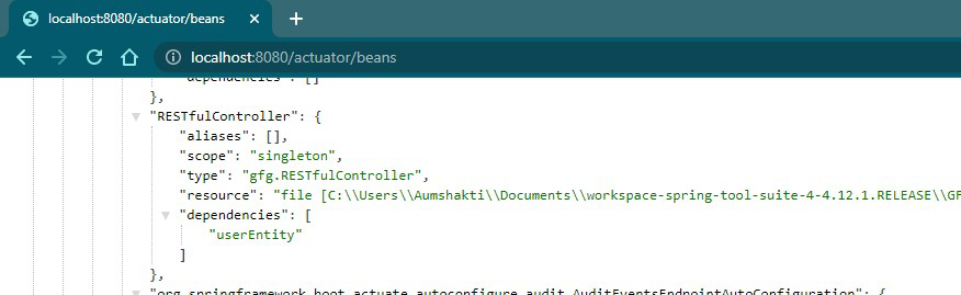 Accessing 'beans' ID of the above project