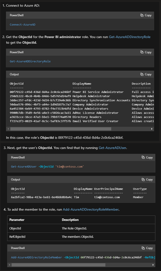 Power BI - Administration Role