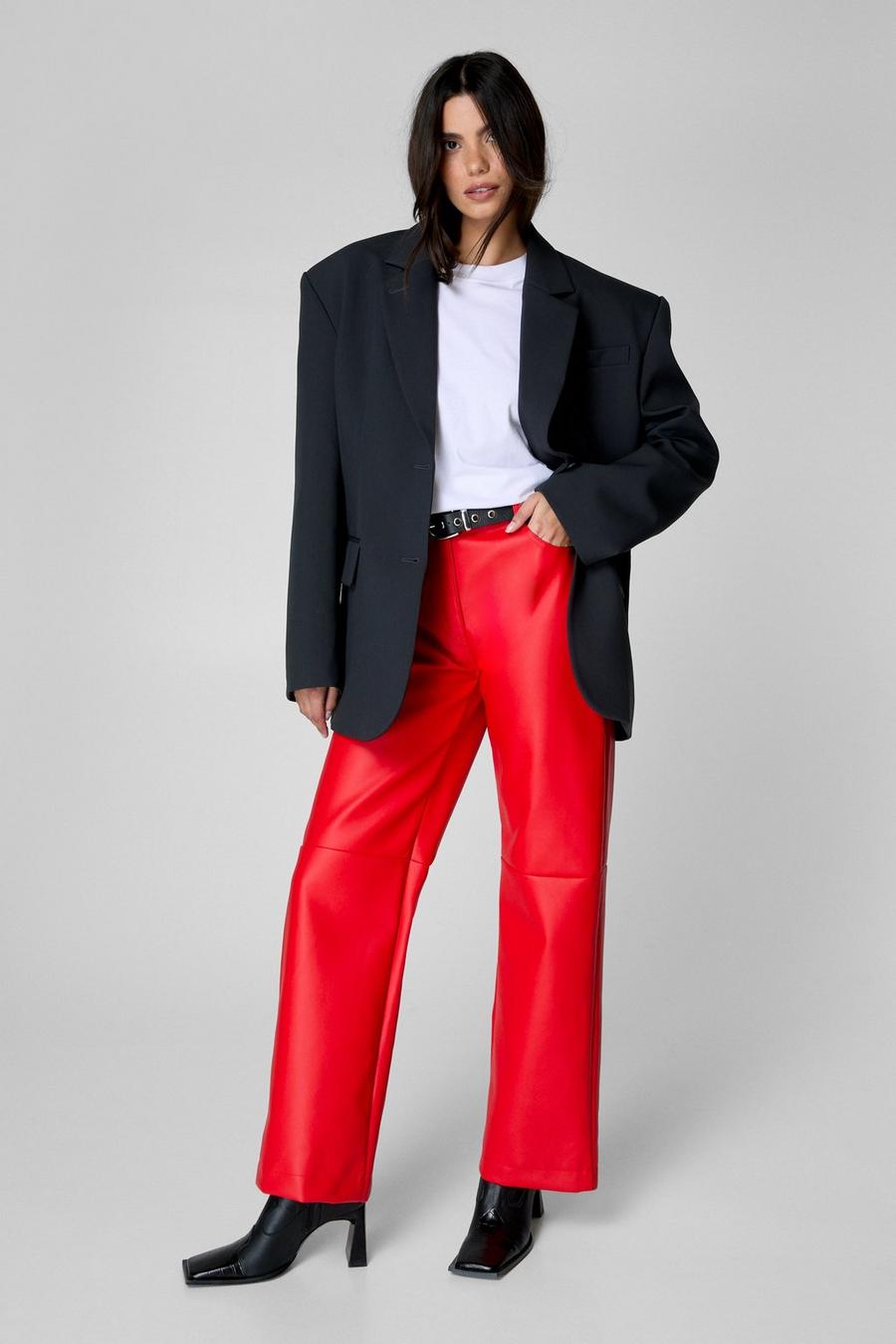 Essentials Faux Leather Trouser