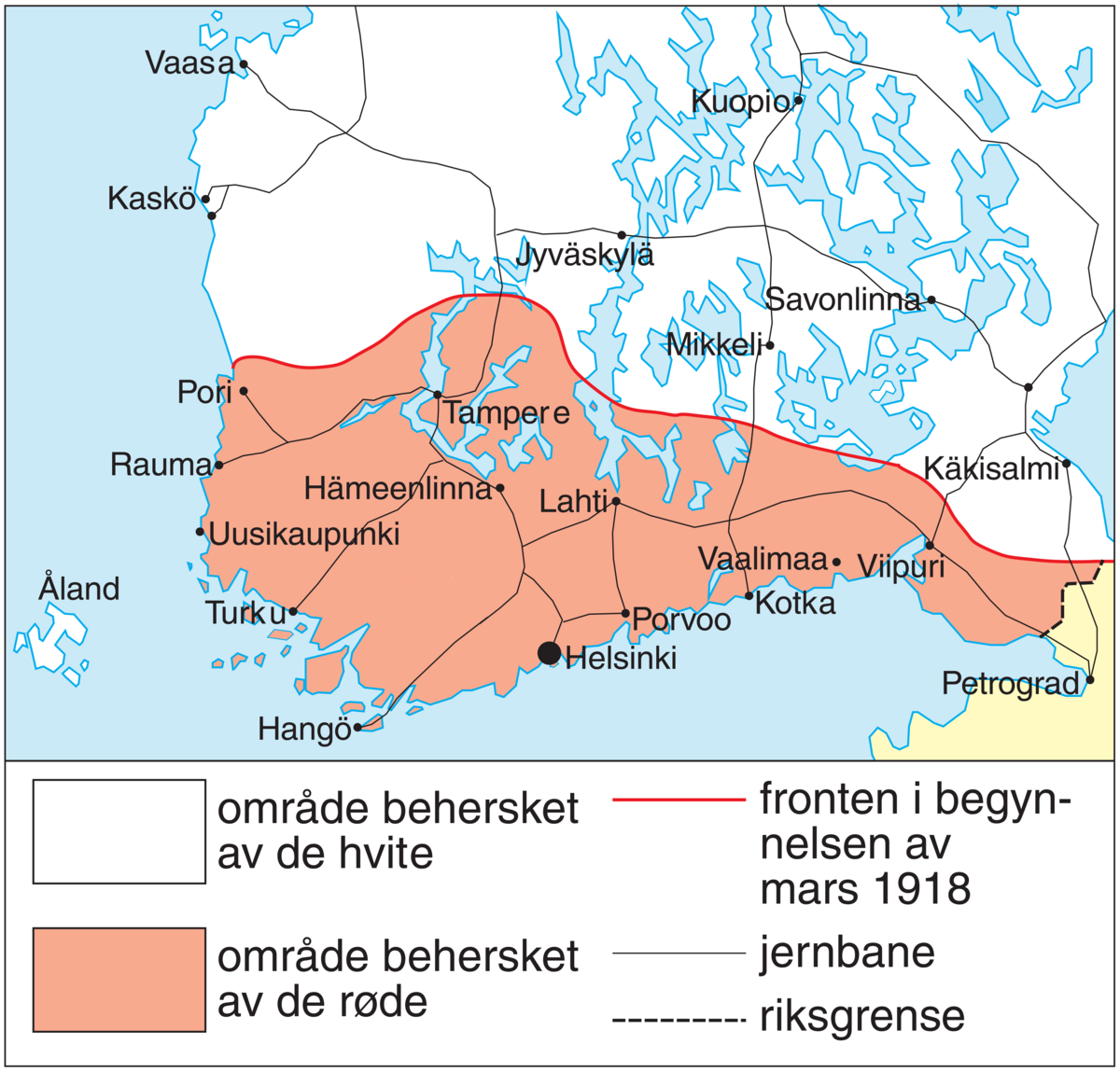 Kart fra borgerkrigen