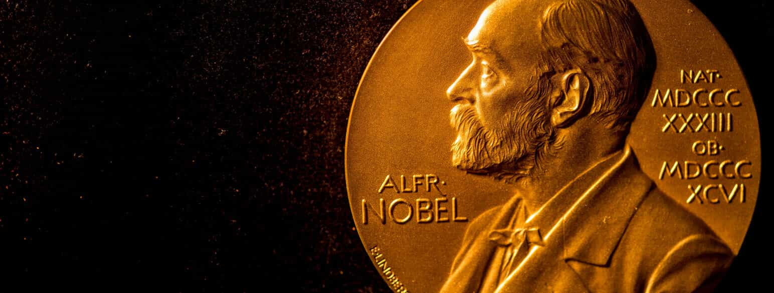 Nobel-medalje som deles ut til vinnerne av en Nobelpris