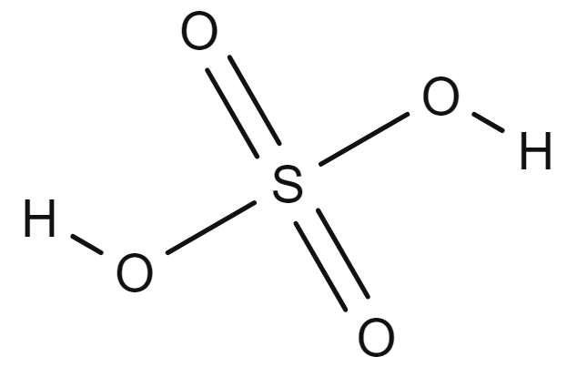 Strukturformel svovelsyre