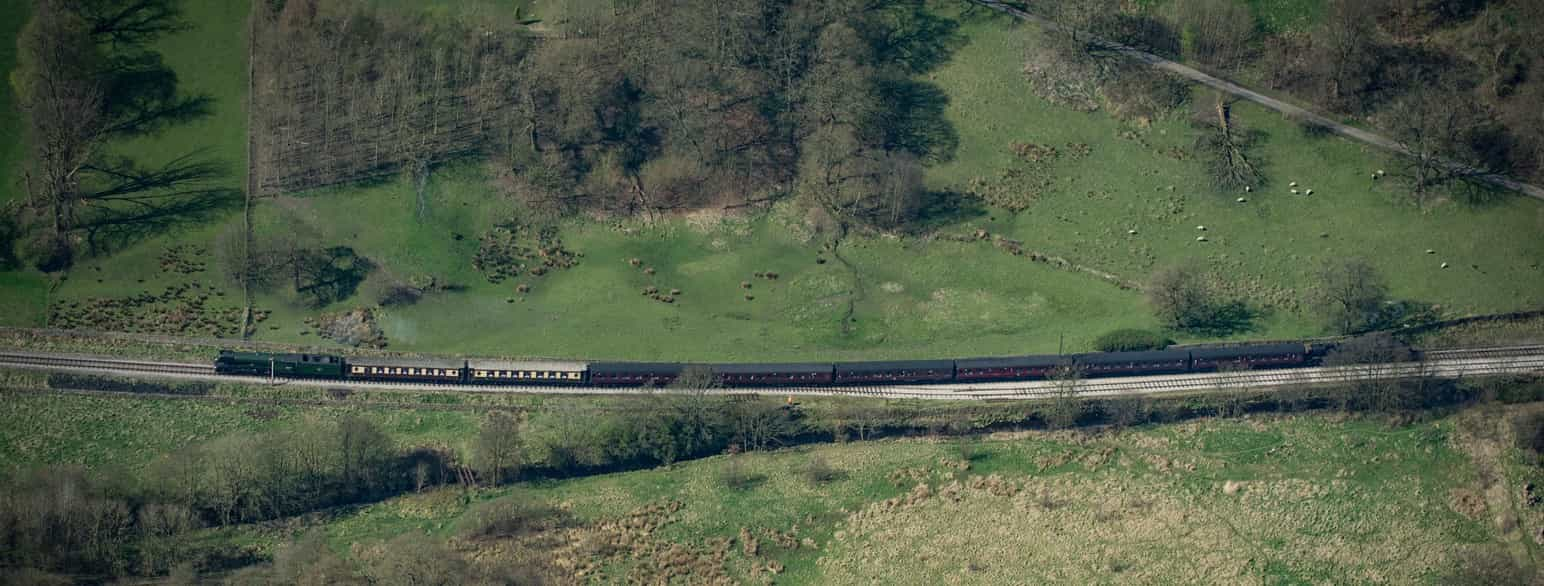 Toget «Flying Scotsman» på vei til Edinburgh