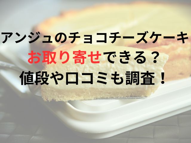 アンジュのチョコチーズケーキはお取り寄せできる？値段や口コミも調査！