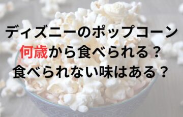 ディズニーのポップコーンは何歳から食べられる？食べられない味はある？