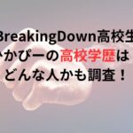 【BreakingDown高校生】ひかぴーの高校学歴は？どんな人かも調査！